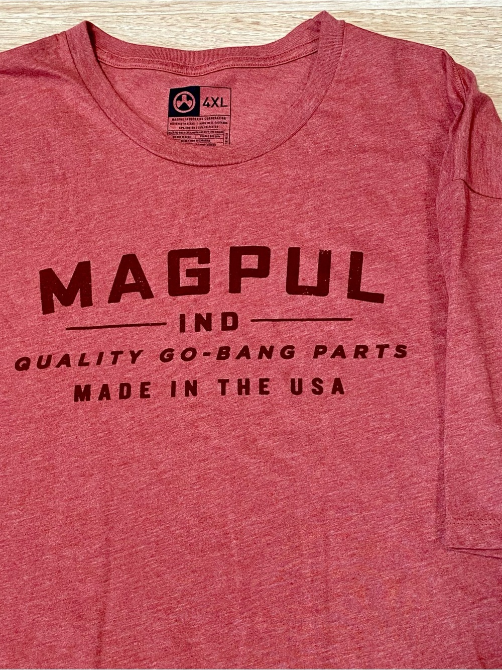 Magpul Icon Logo CVC T-Shirt Men’s 4XL Redrock Heather Go Bang Parts Tee Shirt